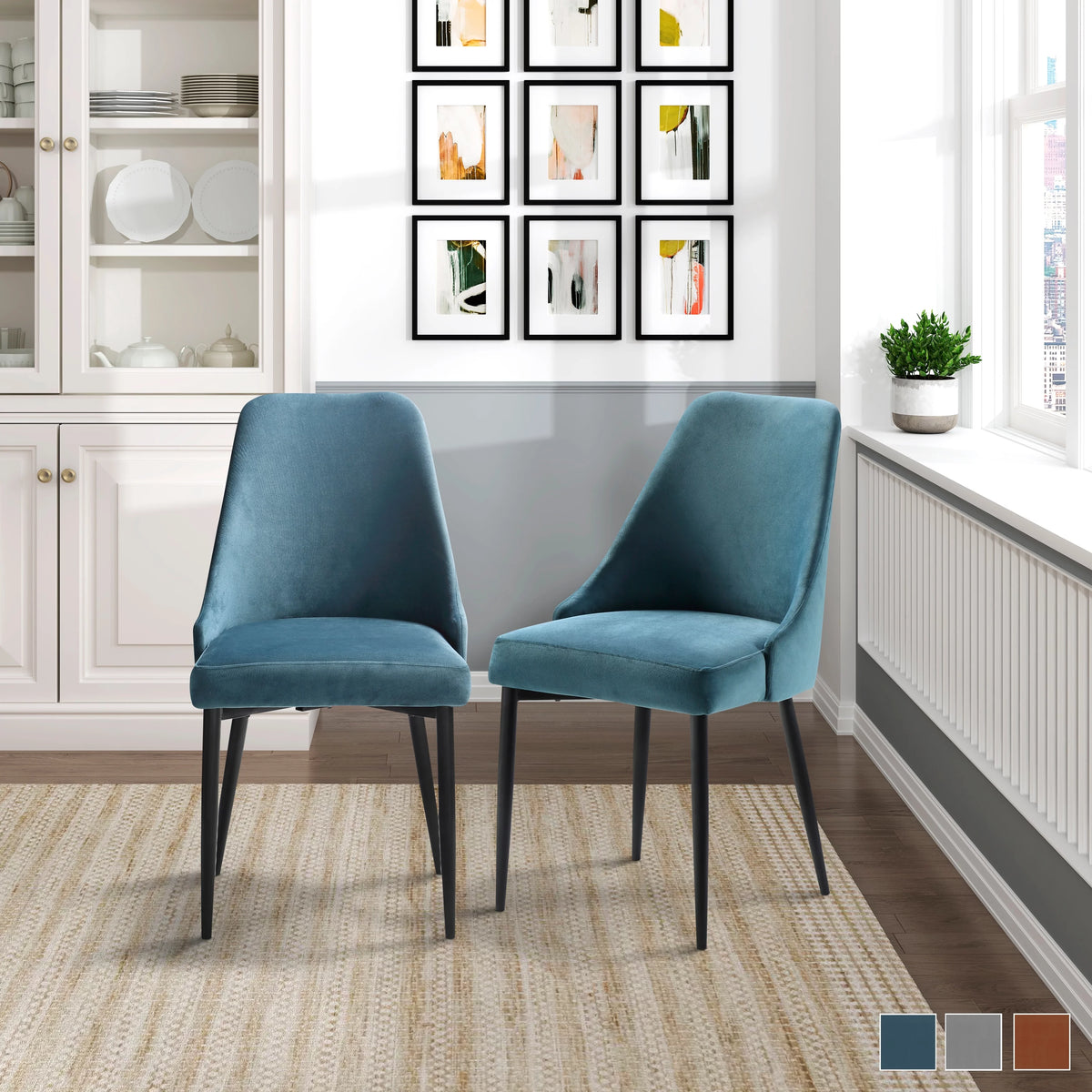 Orange Dining Chair Set of 2 R439