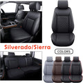 2 Front Seat Covers, Black Faux Leather P500681
