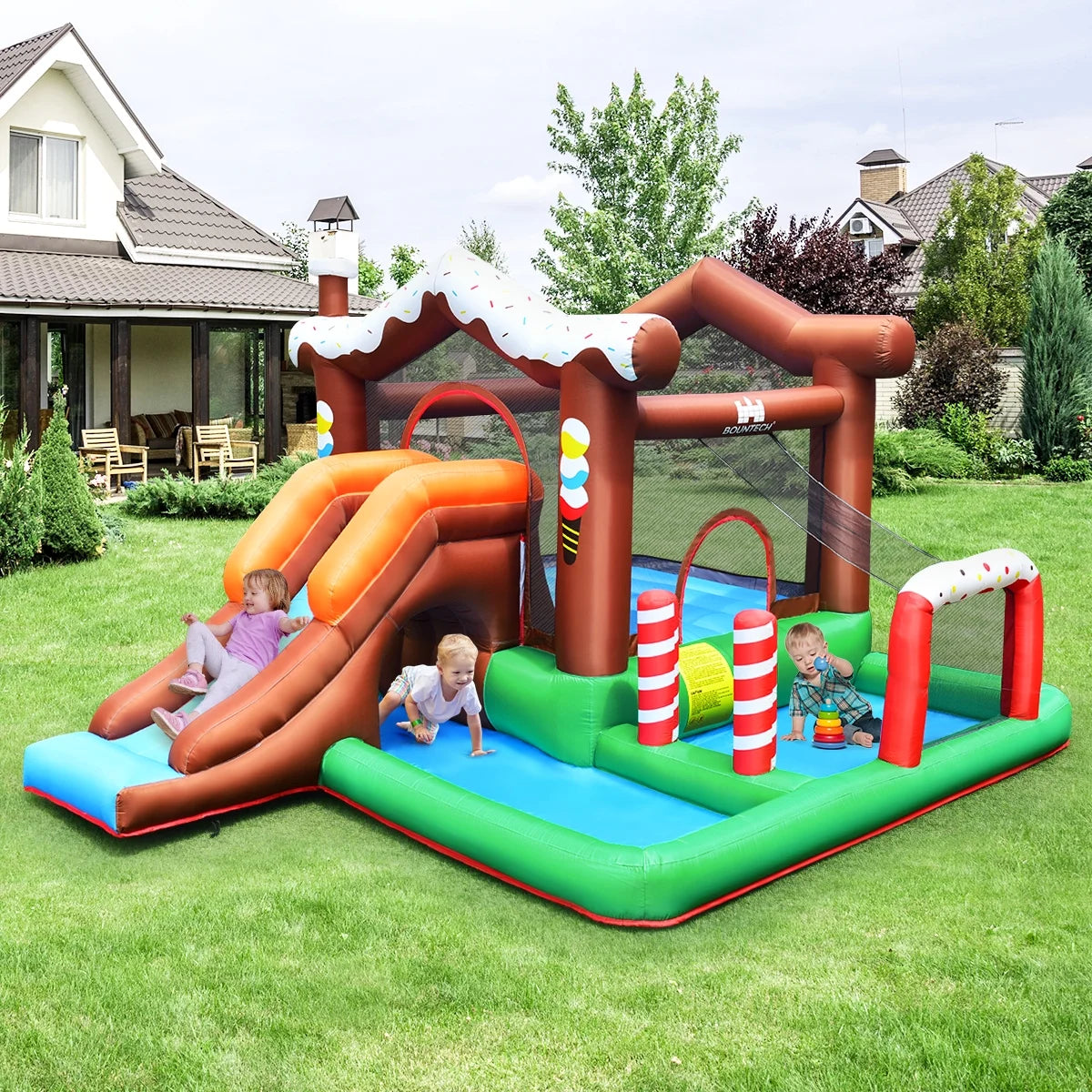 Inflatable Bouncer Snow House with 550W Blower J14201