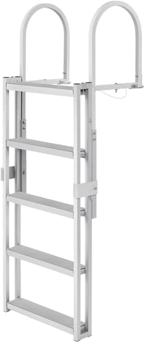 5 Steps Aluminum Retractable Dock Ladder L50114