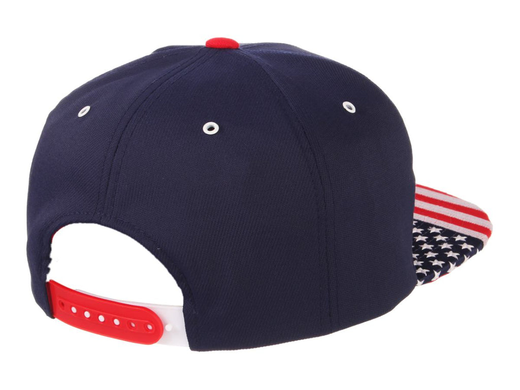 Navy Snapback Flat Bill Hat Cap U285