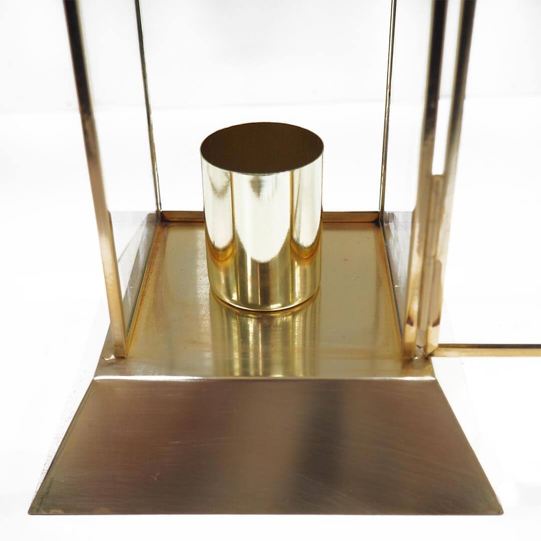 Black Glass Taper Candle Lantern Set X867