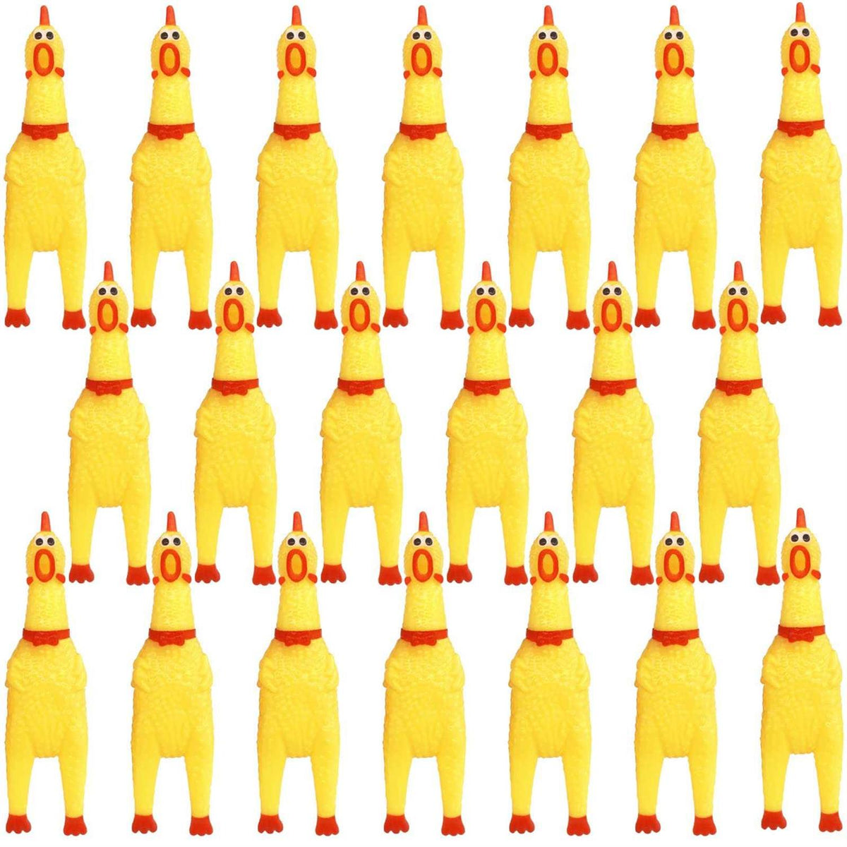 Yellow Rubber Chicken Dog Toys T5250