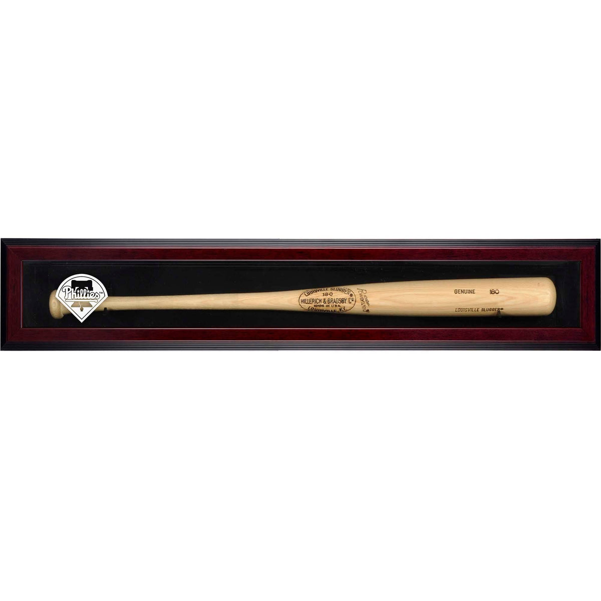 Mahogany Framed Single Bat Display Case B677494