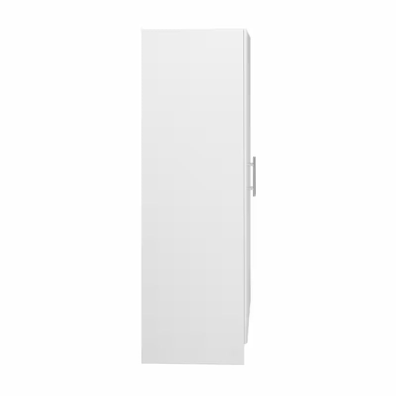2-Shelf Engineered Wood Freestanding Wardrobe Cabinet in White P94888