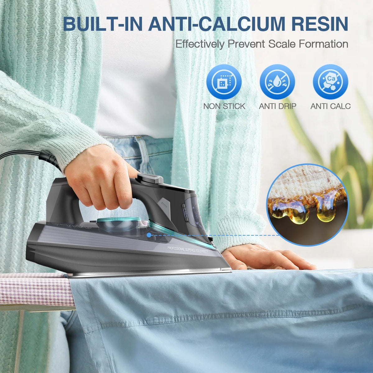 1700W Digital Steam Iron with LCD Display P84862