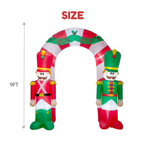 9FT Christmas Inflatable Arch with Lights D2448