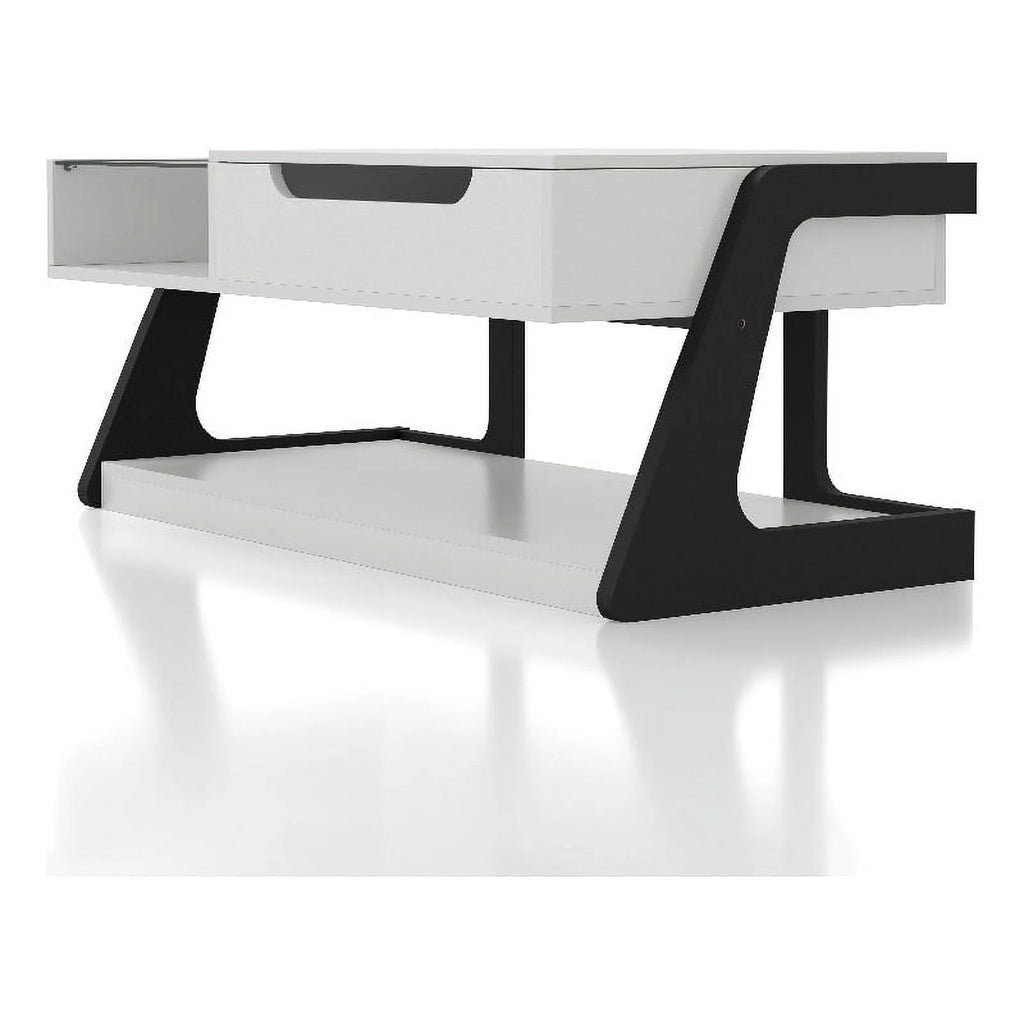 White Wood Lift-Top Storage Coffee Table V769958