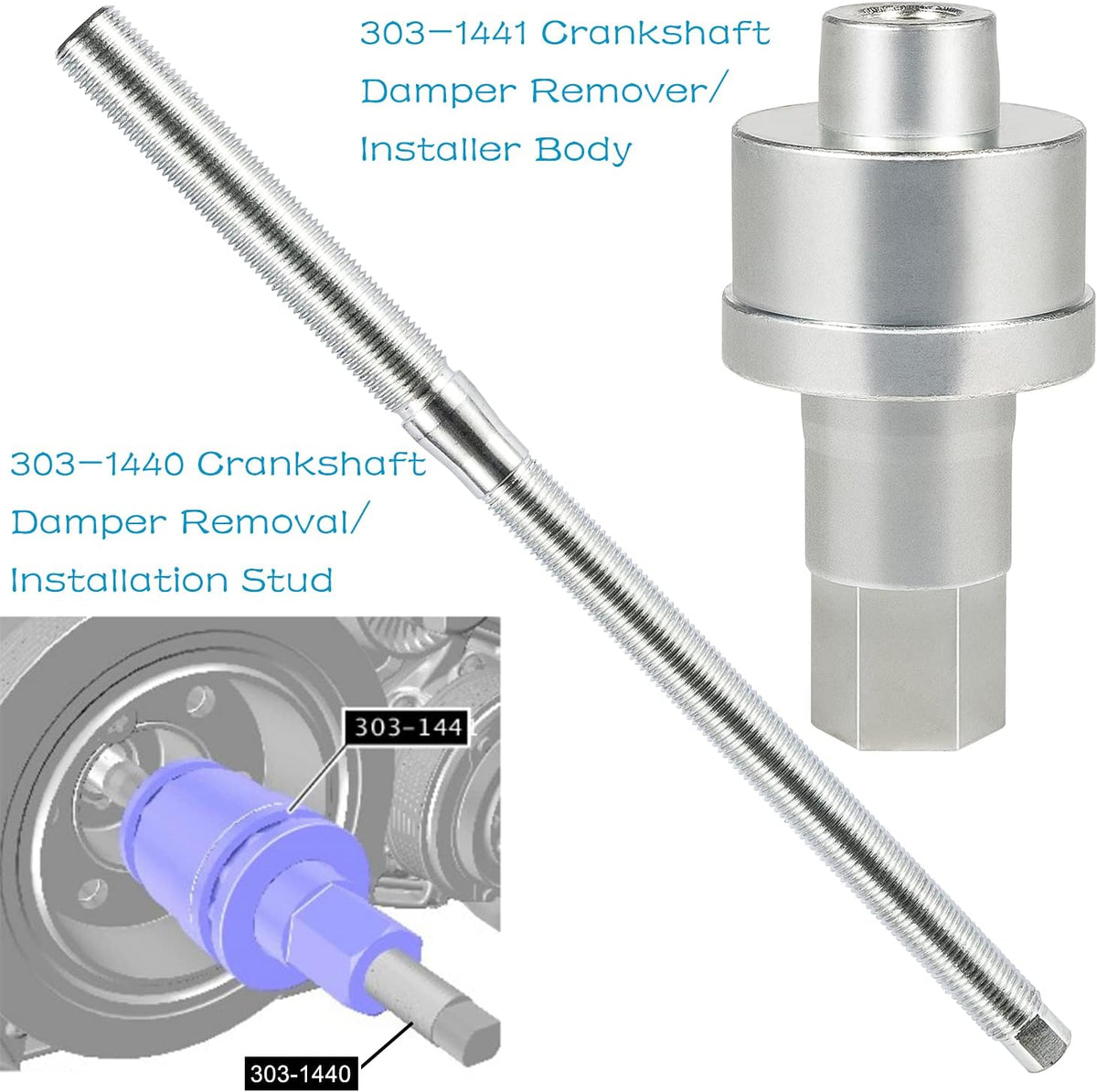 Crankshaft Crank Puller Pulley Set for 3.0lt V6 & 5.0lt V8 P4255