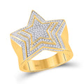 10kt Yellow Gold Diamond Ring Size 9 S4698