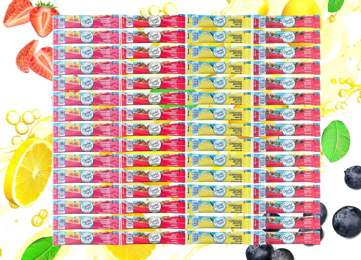 60 Flavored Drink Mix Packets Variety Pack V403