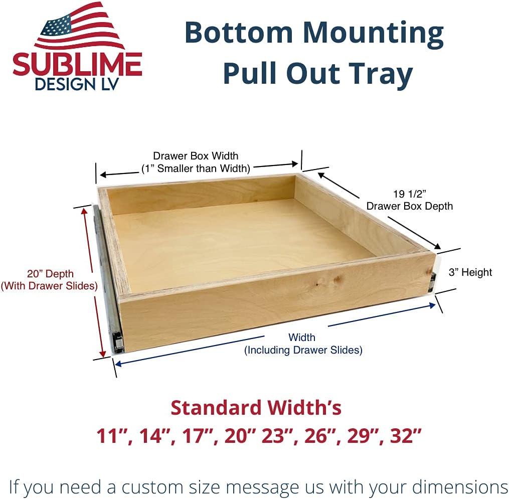 Pull Out Tray for Kitchen Cabinets (11 Wide) G83800
