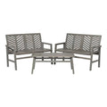 3 Piece Wood Framed Farmhouse Conversation Set R266