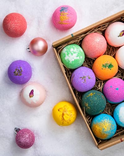 12 Bath Bombs Gift Set Shea & Coco Butter Handmade Z961161