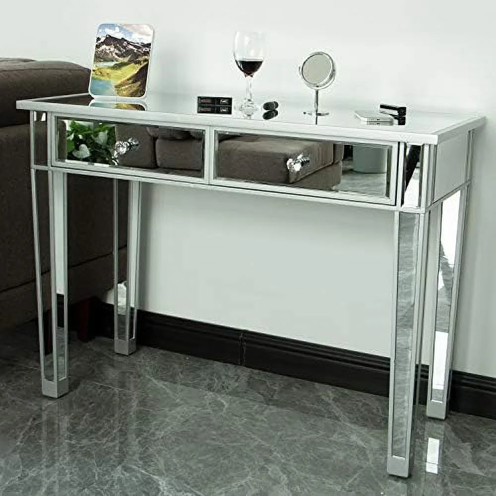 Mirrored Console Table with 2 Drawers L38114