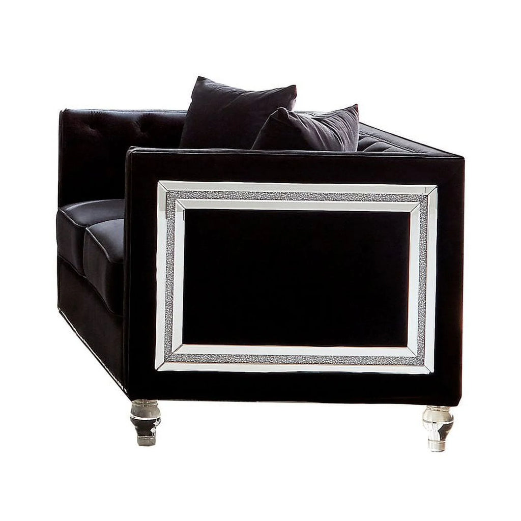 Black Upholstered Living Room Set L48692