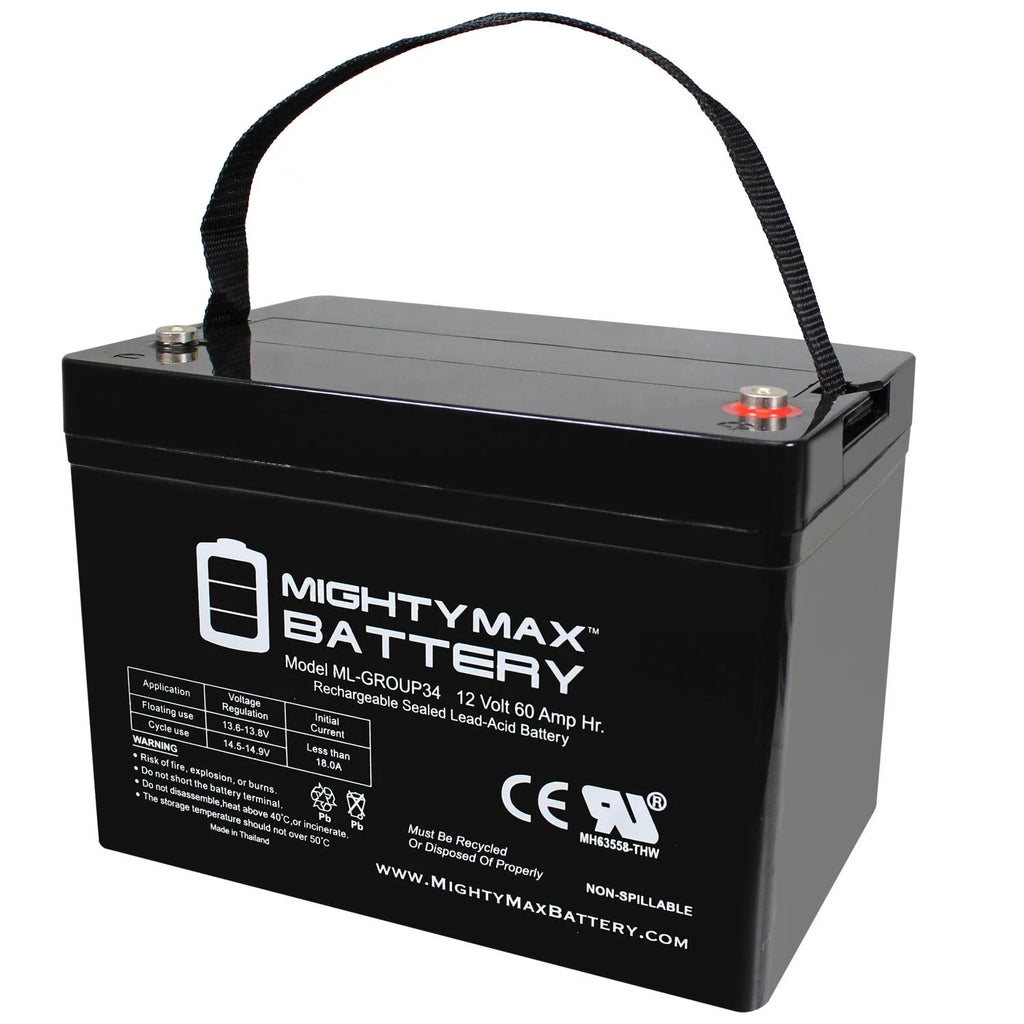 12V 60AH Group 34 SLA Battery H307482