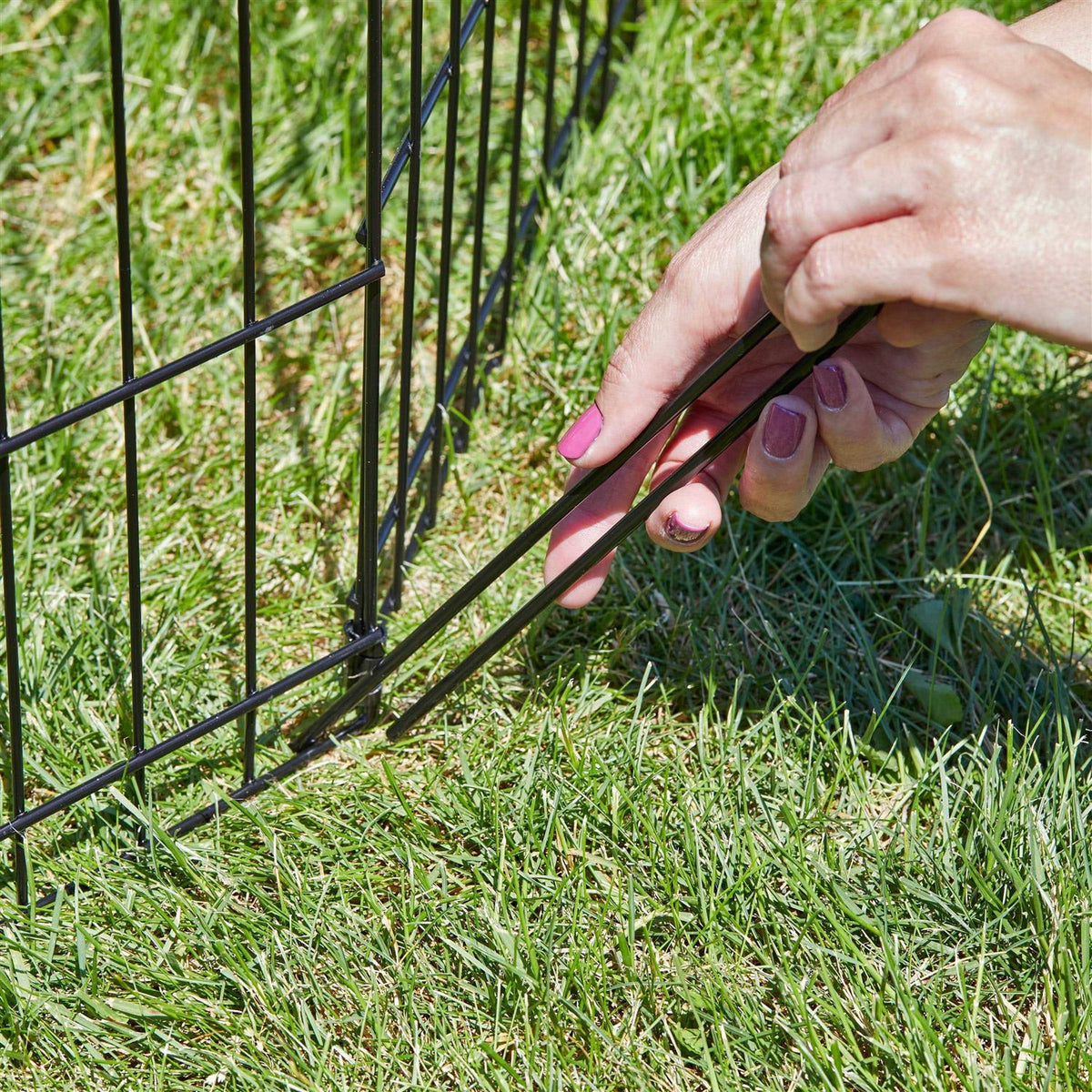 Black Exercise Pen with Door W7462