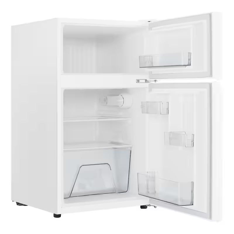 White 2-Door Mini Refrigerator with Freezer H65232