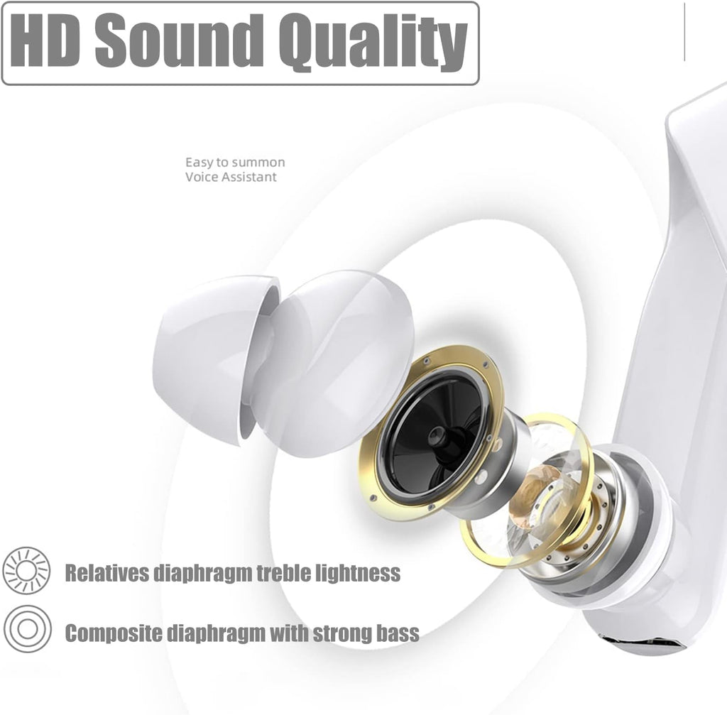 Bluetooth Headset with Mic Noise Canceling Hands-Free E958584