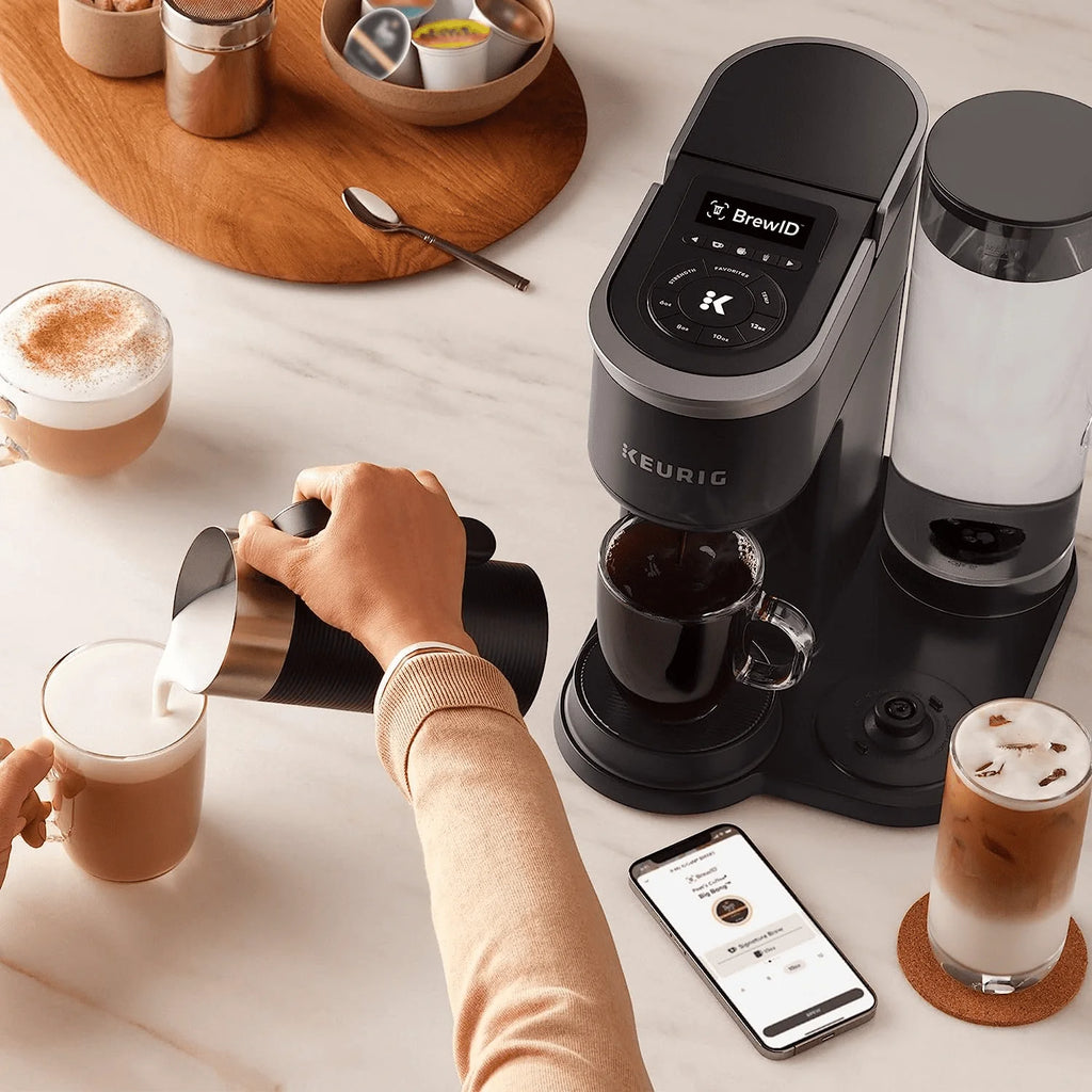 Black Single Serve Coffee Latte and Cappuccino Maker K722732