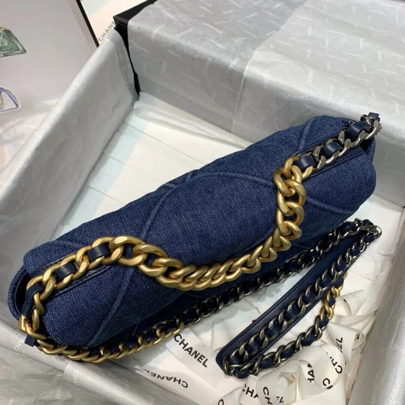 Denim Flap Bag L662