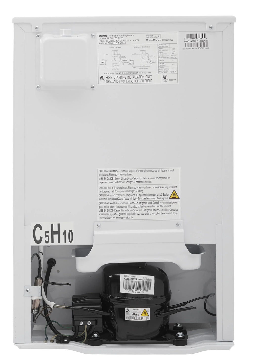 White 2.6 cu.ft Compact All-Refrigerator F8090