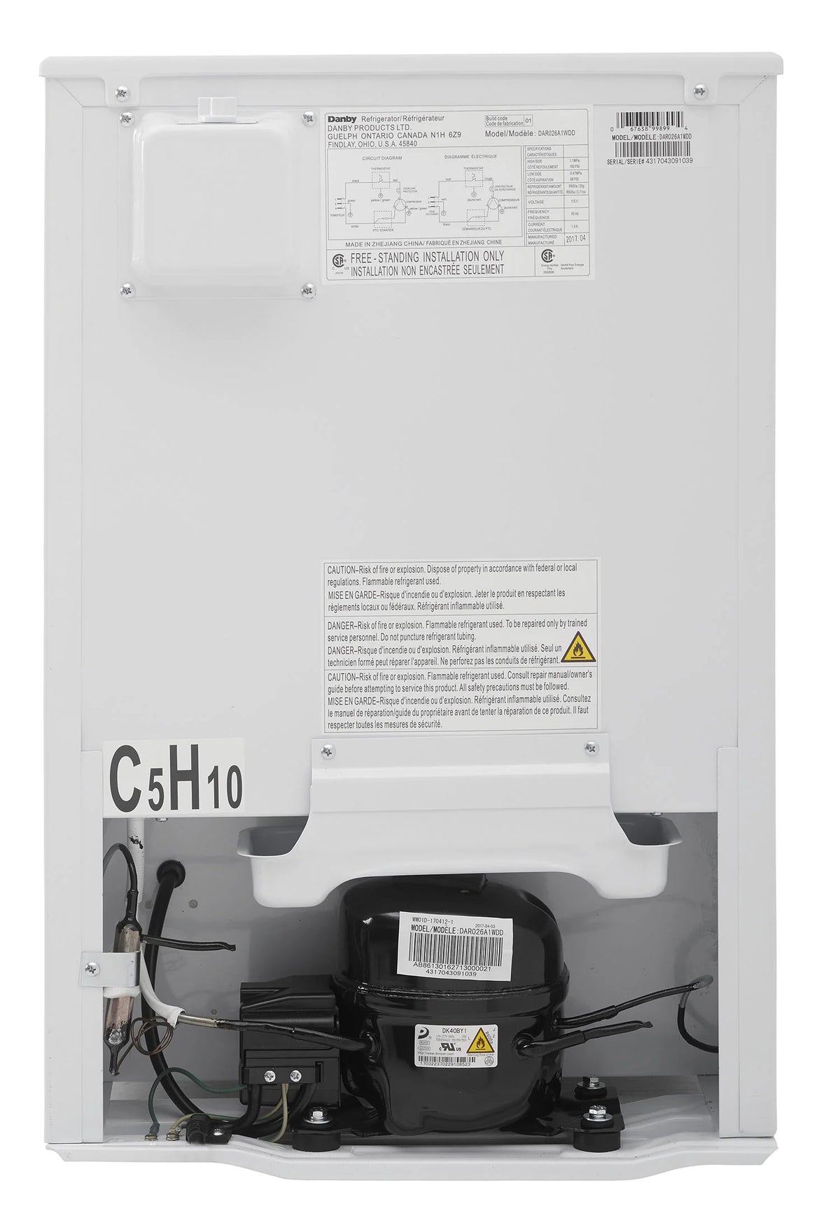 White 2.6 cu.ft Compact All-Refrigerator F8090