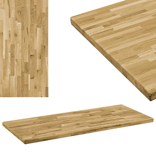 Solid Oak Wood Rectangular Table Top 55.1"x23.6" M3965