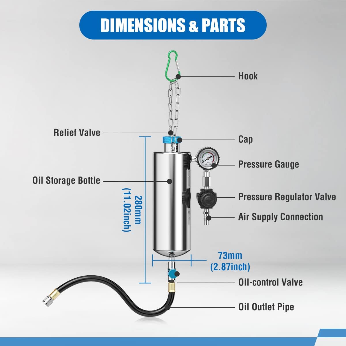 Fuel Injector Cleaner Machine for Gasoline Car, Non-Dismantle Fuel System Cleaner Set T815