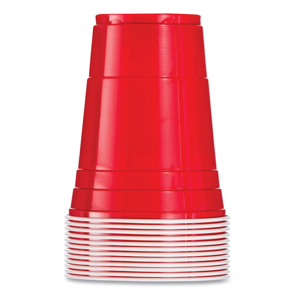 Red 16 Oz Plastic Cold Drink Cups R2711