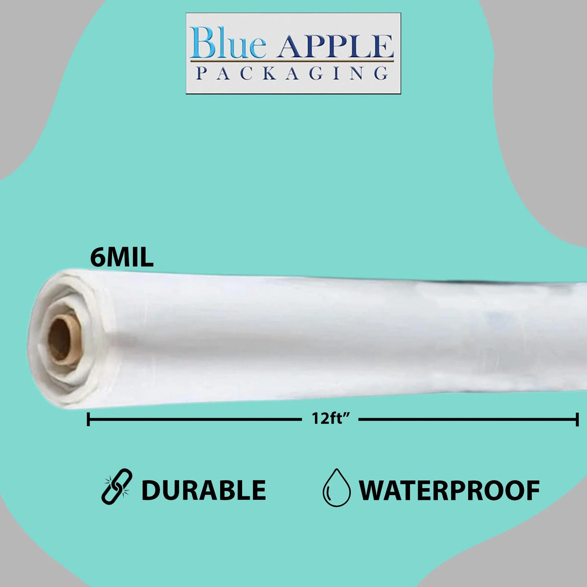 6Mil Clear LDPE Plastic Sheeting Tarp (12ft x 100ft) X77585