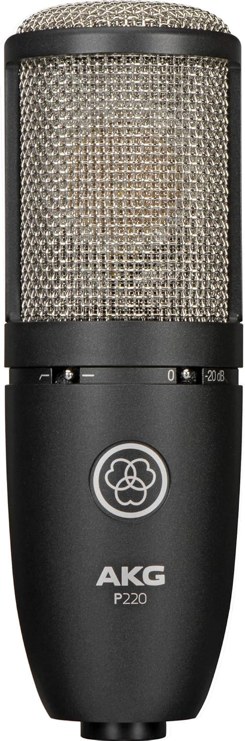 Large-Diaphragm Cardioid Condenser Microphone Bundle with XLR Cable, Pop Filter, Cable Ties and Microfiber Cloth Q548879
