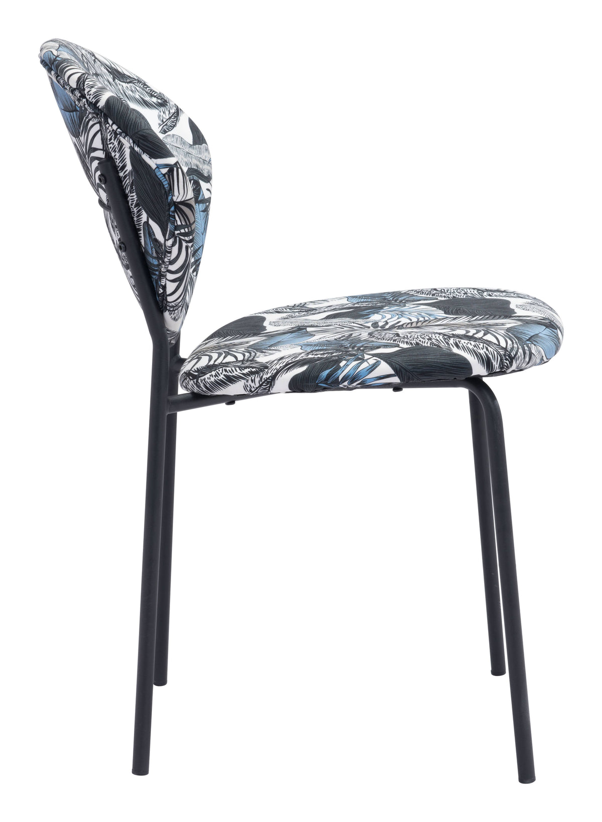 Black Leaf Print Dining Chair (Set of 2) H7914