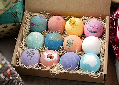 12 Bath Bombs Gift Set Shea & Coco Butter Handmade Z961161