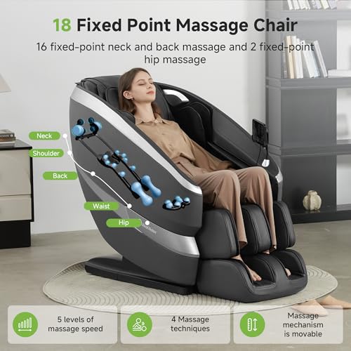 Black Full Body Zero Gravity Shiatsu Massage Recliner T93694