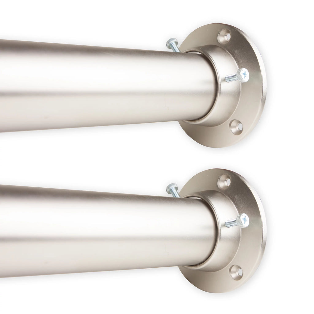Adjustable Closet Rod 48-84 inch and Socket Set Satin Nickel M7225