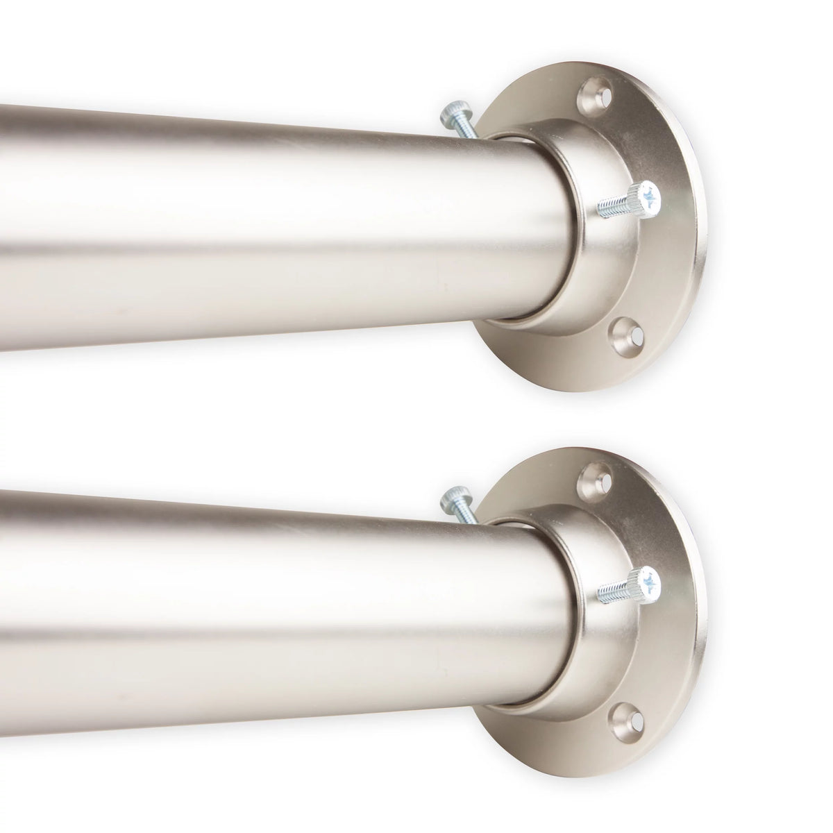 Adjustable Closet Rod 48-84 inch and Socket Set Satin Nickel M7225