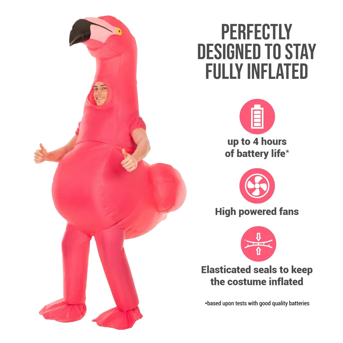 Pink Inflatable Flamingo Costume S189695