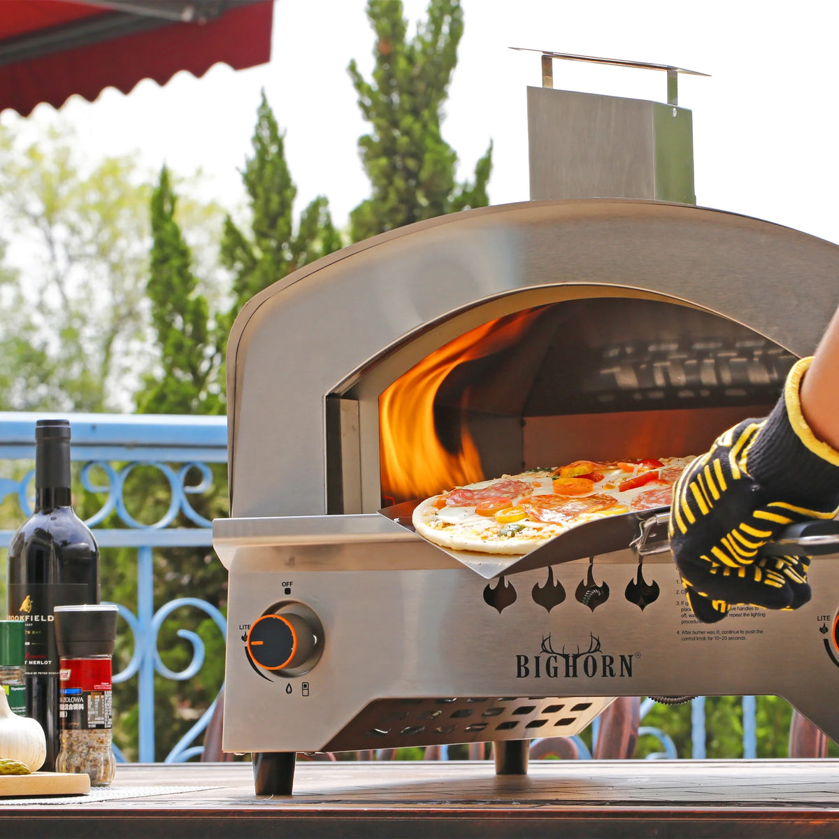Portable Propane Pizza Oven with 13 inch Pizza Stone R4165