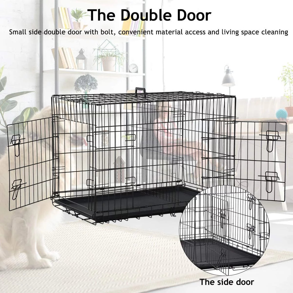 48 inch Double-Door Dog Cage M97812