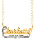 Personalized Name Necklace with Heart and Tail P284