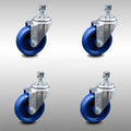 4 inch Solid Polyurethane Wheel Swivel Caster Set Z14173
