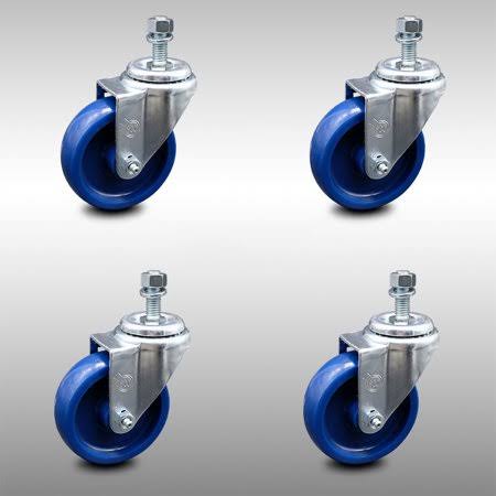 4 inch Solid Polyurethane Wheel Swivel Caster Set Z14173