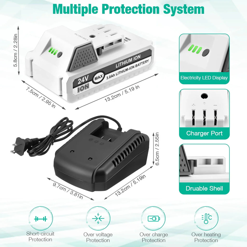 24V Lithium-ion Battery and Battery Charger H966173