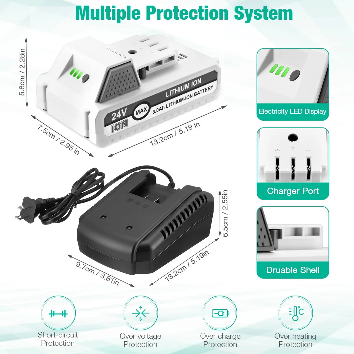 24V Lithium-ion Battery and Battery Charger H966173
