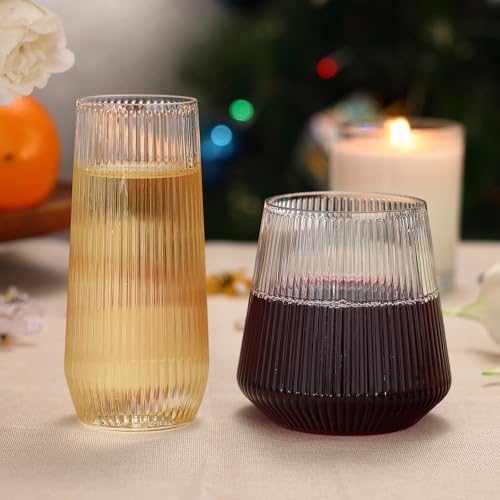 48 Pack Plastic Stemless Glasses M423953