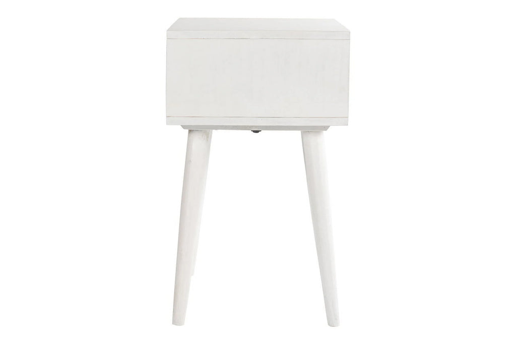 White 1-Drawer Nightstand V123