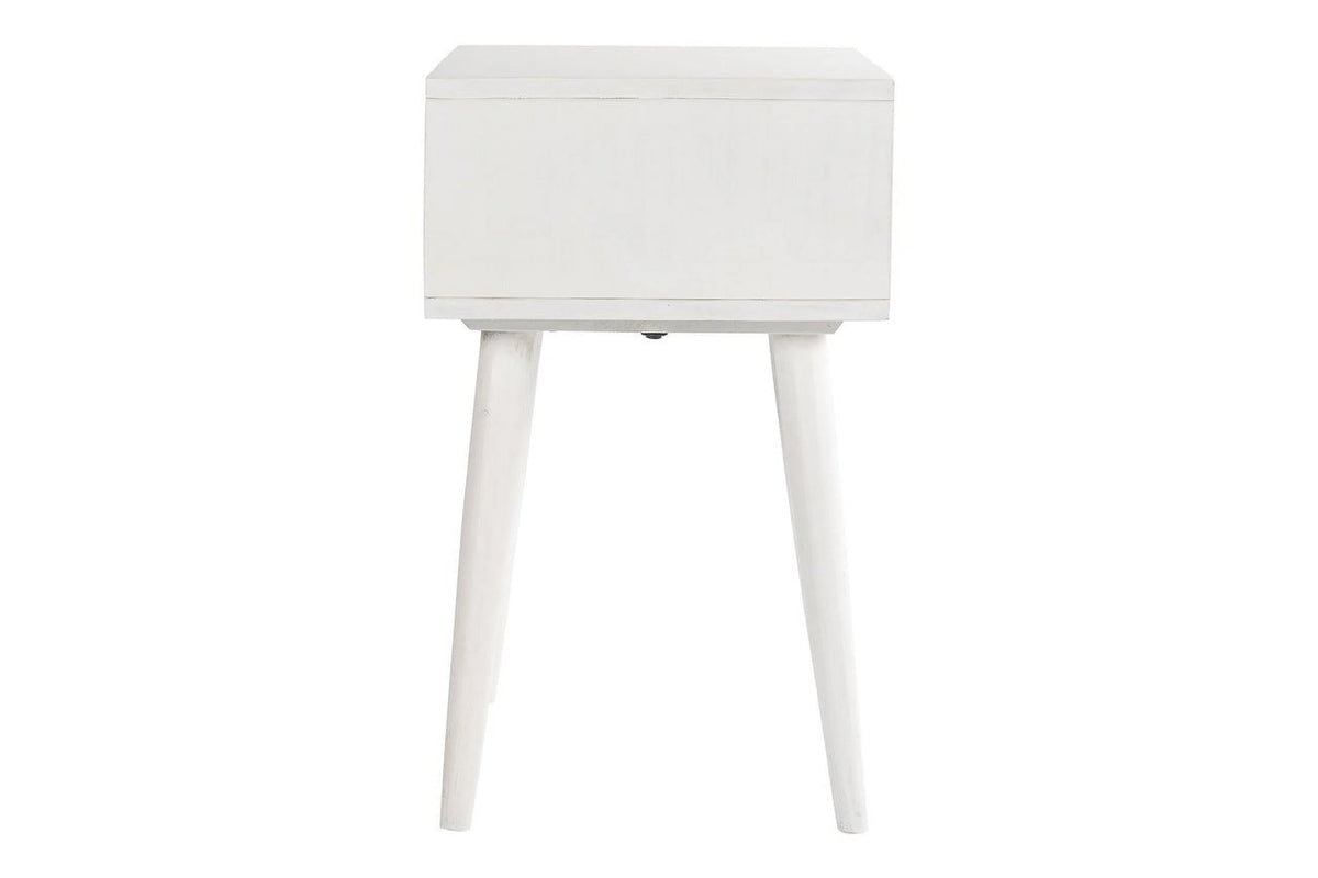 White 1-Drawer Nightstand V123