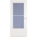 White Mid-View Wood Core Storm Door B563259